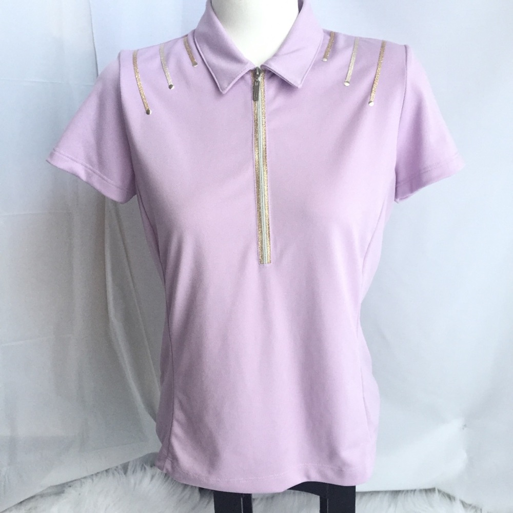 Tail Sz S Violet Shimmer detail Short Sleeve Golf